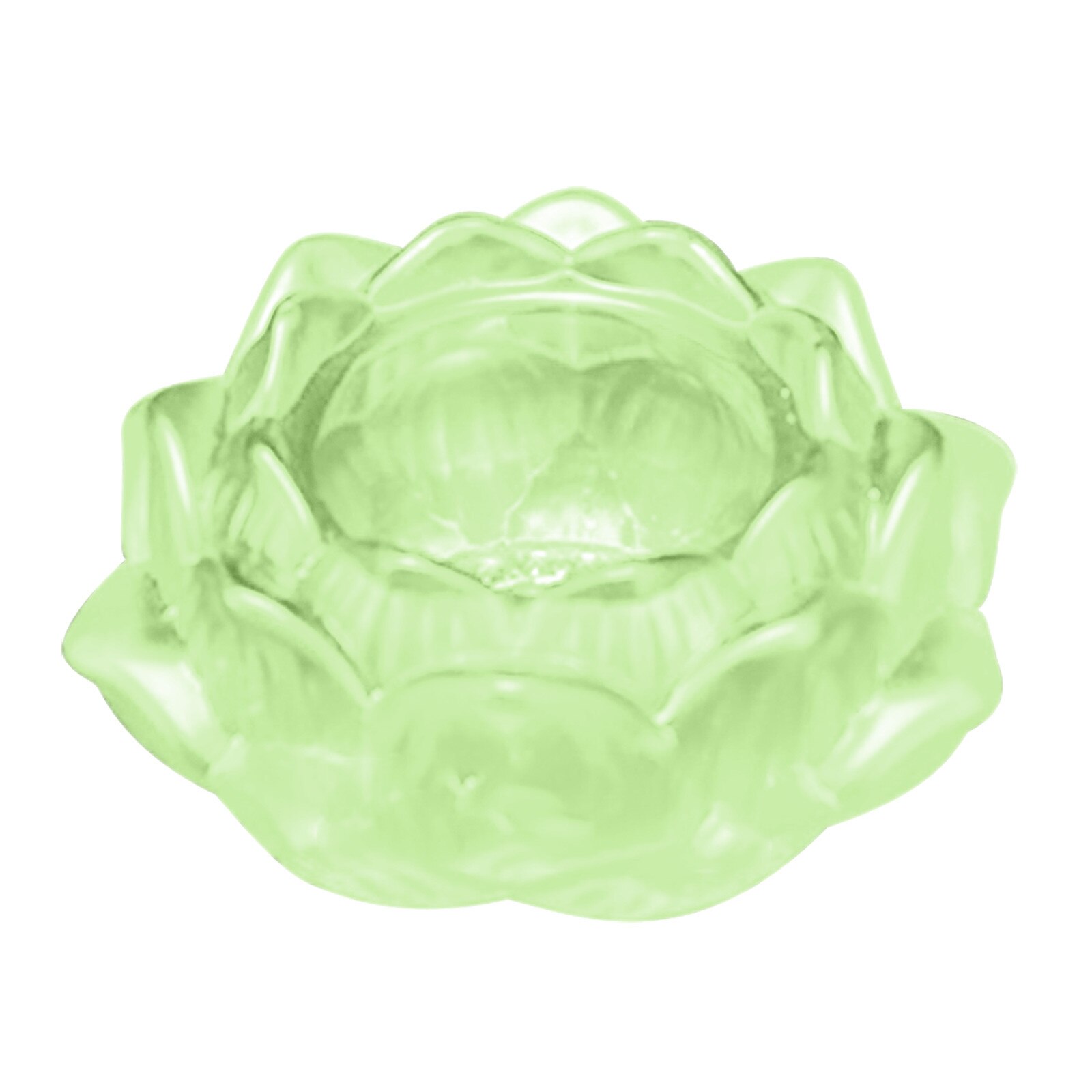 45#Crystal Glass Lotus Flower Candle Tea Light Holder Buddhist Candlestick Wedding Bar Party Valentine's Day Decor: Purple 