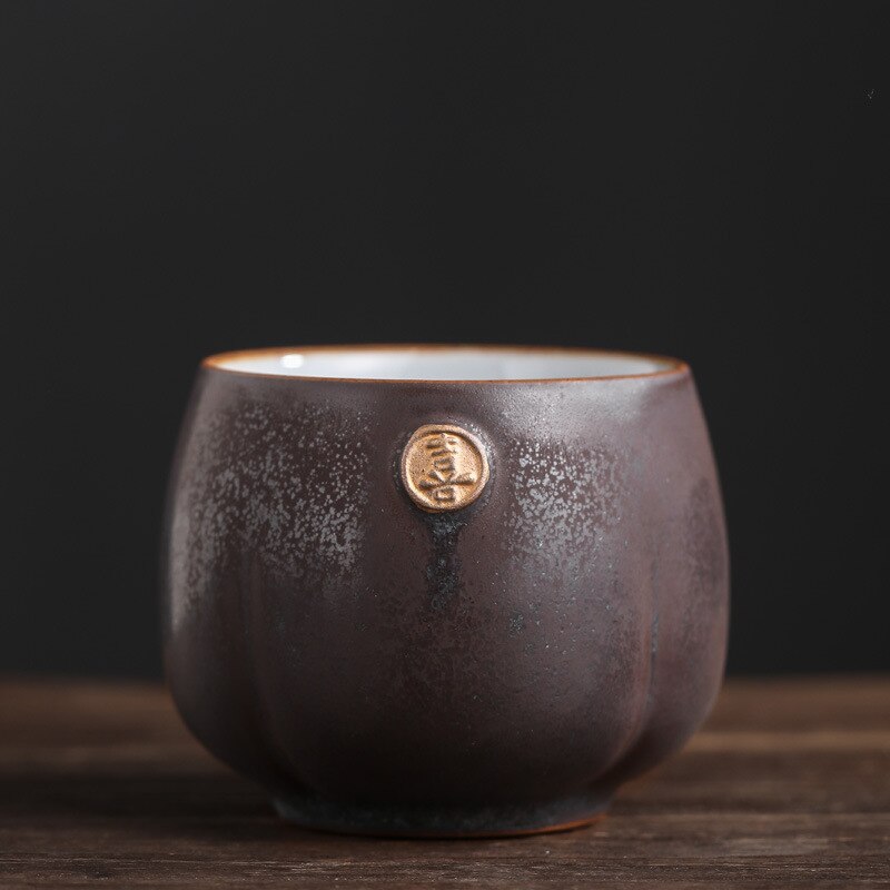 Japansk stil ovn bagt tekop keramisk kung fu te sæt kop master cup personlig kop 4 kop sæt tekopper te kop sil: Sølvplet
