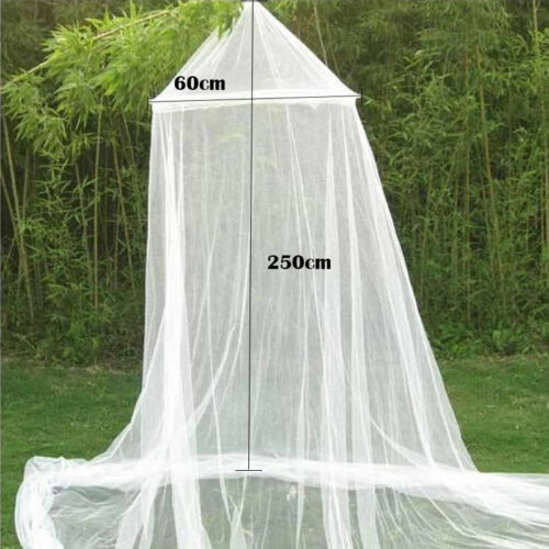 Branco rosa azul redonda cortina de renda cúpula cama dossel rede princesa mosquiteiro