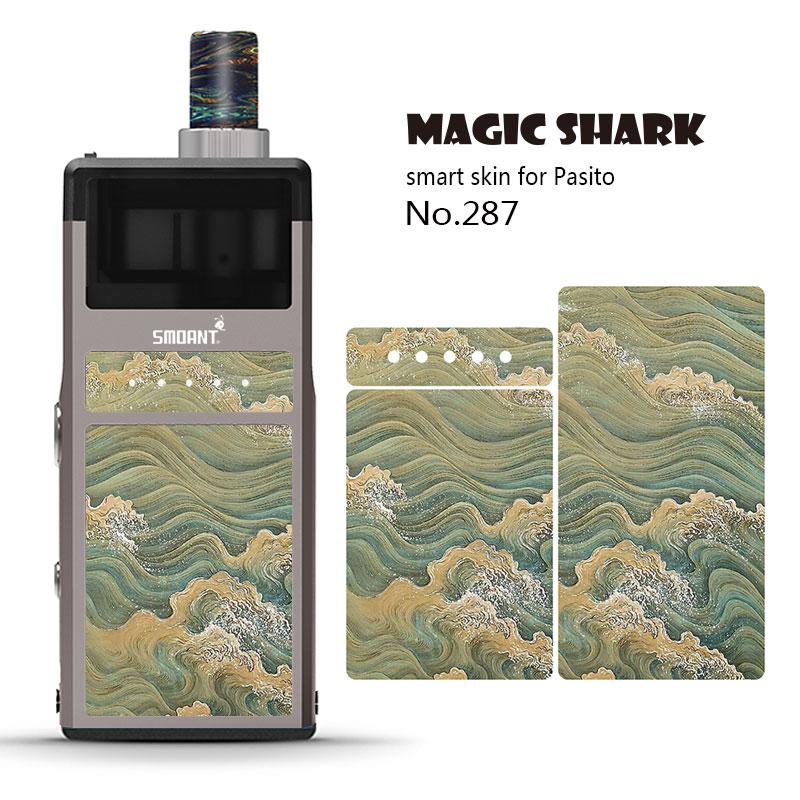 Magic Shark Cartoon Duck Mario Tiger Fox Weave Ultra Thin Skin Film Cover Pod Vape Sticker Case for Smoant Pasito: 287