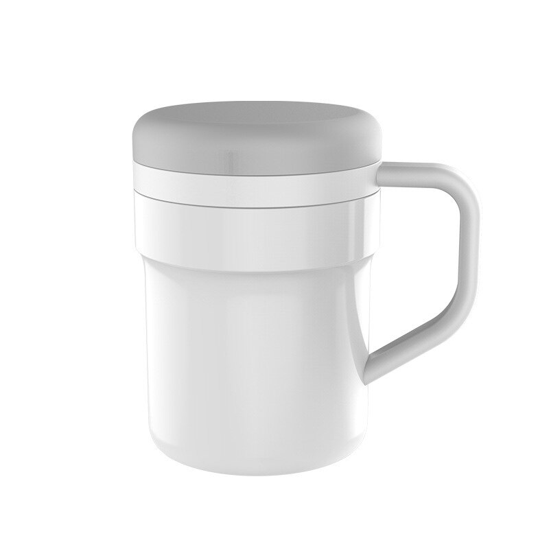 Automatic Self Stirring Mug Stainless Steel Thermal Cup Magnetic Heating Mug Coffee Milk Mixing Cup No Battery Required: White