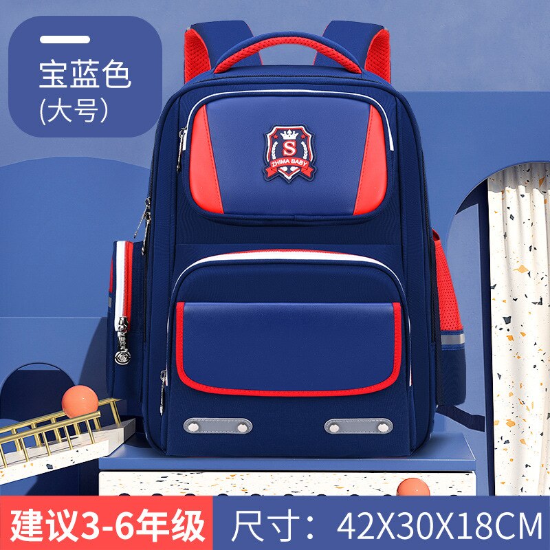 Children School Bags For Girls Boys Kids Orthopedic Backpack In Primary School Backpacks Mochila Infantil: large blue