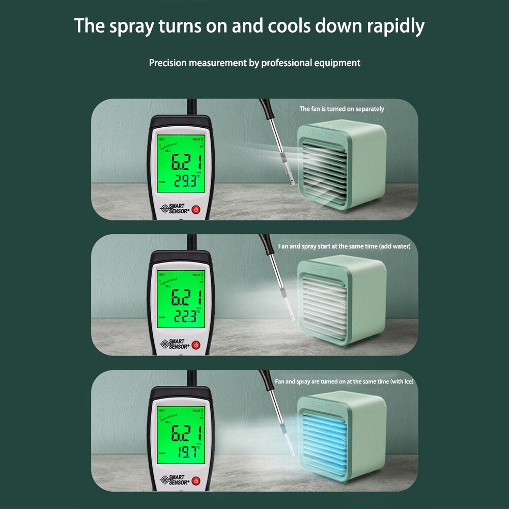 Car Air Conditioner Portable Air Cooler LED USB Cooler Fan Air Cooling Fan Personal Space Fan For Office Room Car Fan