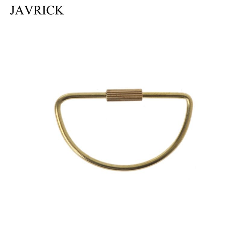 1Pc Simple Brass Key Chain DIY Keychain Ellipse Oval Shape Screw Lock Key Ring Clip Hanging Holders Accessories For Jewelry: 4