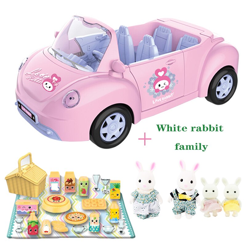 Children's Birthday Simulation Play House Toy Convertible Sliding Car Rabbit Family Ho Package Toy Halloween: 8806-1-G01-K01