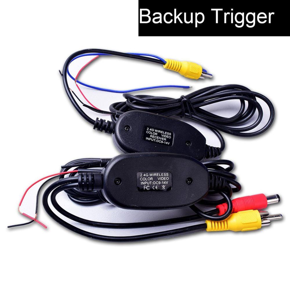 Car DVD With ACC Line 2.4G Wireless Video Transmitter Receiver Kit for Car Rear View Camera and Monitor Reverse Backup Cam: With ACC Line