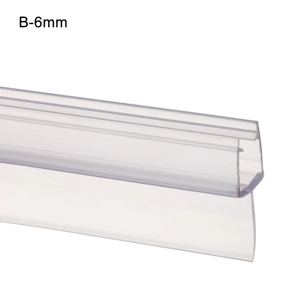 Tira de sellado para puerta de ducha, burlete de goma para puerta de vidrio de 4 a 12mm, accesorio portátil para ventana, accesorios para el hogar: B-6mm