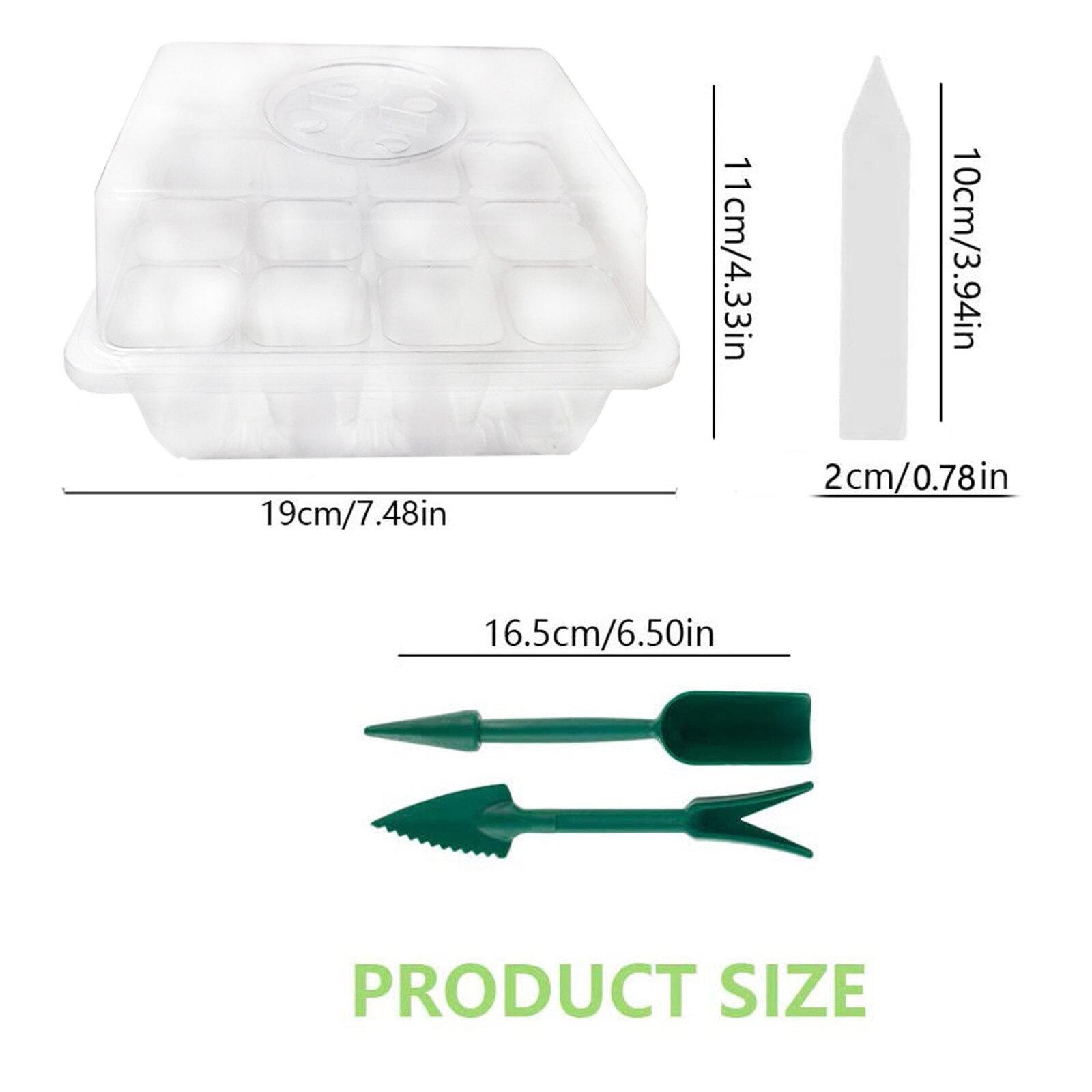 12 stücke Samen Starter Tray 12 Zellen Wachsen Tablett Gartenarbeit Keimung Tablett Anlage Keimung Kit Für Anlage Sämling Gartenarbeit Kit