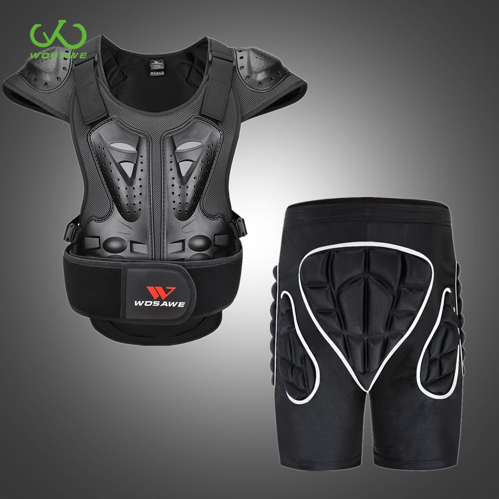 WOSAWE Motocross Armor Protective Vest Back Support Snowboard Ski Sports Sleeveless Motorcycle Armor Jackets