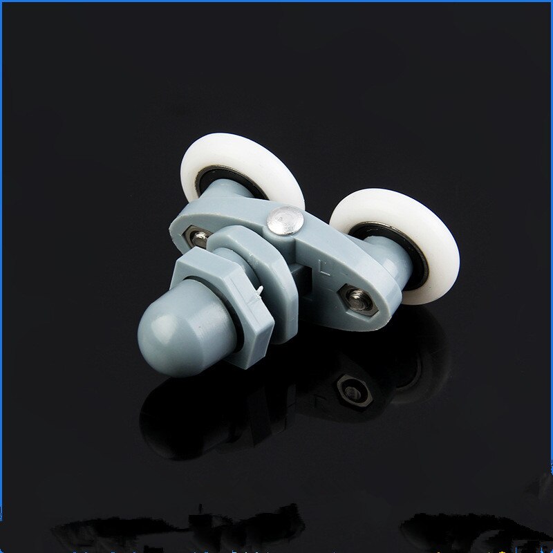 8 stk /4 stk diameter 23/25mm abs plast justerbar dobbelsvingende trinse hjul dusjkabinett skyvedør maskinvare skaprulle