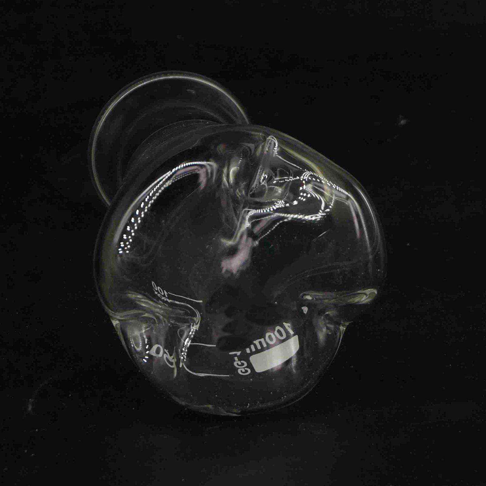 100ml 3 Concave GG17 Glass Mouth O/D 40mm Baffle Shake Conical Erlenmeye Flask Lab