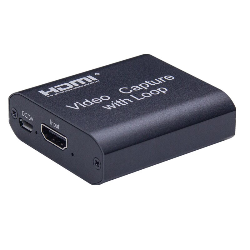 4k videooptagelseskort usb til hdmi med ring ud aluminiumslegering hd videooptagelseskort understøtter 4k*2k skærme