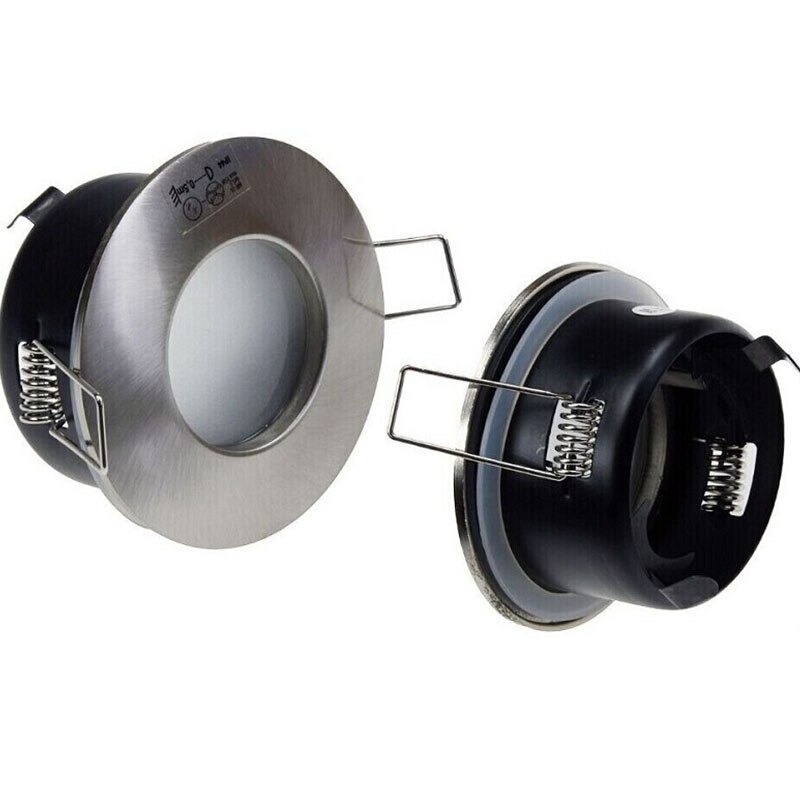 Verzonken Douche Downlight Kit Spot Light Montage Badkamer IP65 GU10 GU5.3 Socket Ronde Led-lampen Armatuur Plafond Bulb Lamp Frame