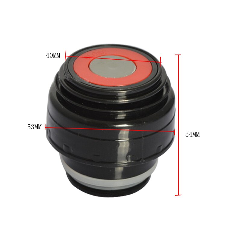 Vakuumkolvar täcker termos lock mugg utlopp kolv lock vakuum kolv lock rostfri termos tillbehör: 4.5cm grå-röd-svart