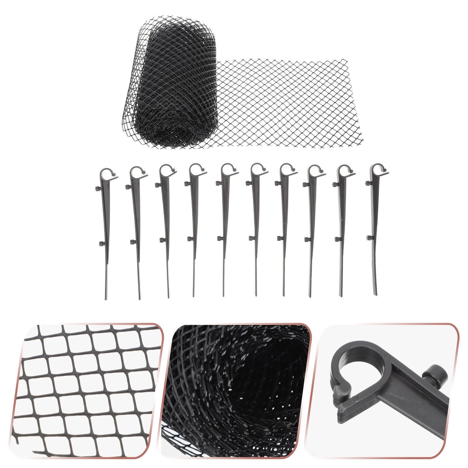 1 Set of Plastic Gutter Guard Practical Anti-falling Leaf Net Protective Mesh