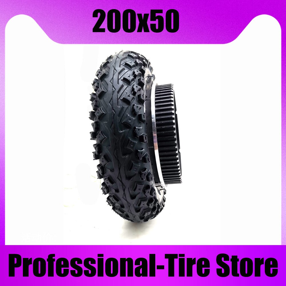 200X50 Wheel With Drive Gear Inner Tube and Outer Tire for Trolley Cart Electric Scooter Wheel Chair Truck