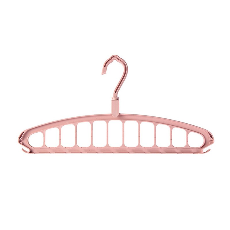 Perchas mágicas de múltiples Compatibilidad de puertos para ropa, tendedero multifunción, estante de ropa de plástico, colgador de secado, colgadores de almacenamiento: pink