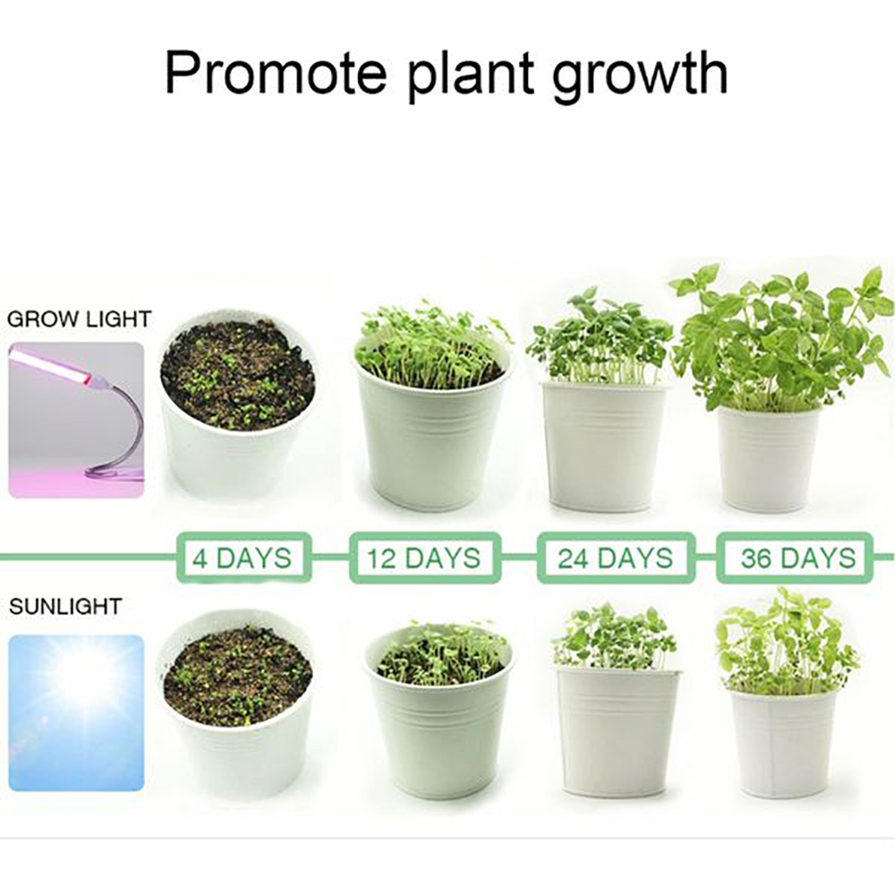 Tubos de LED USB para cultivo de plantas de interior flor hidropónica Lámpara de cultivo de plantas