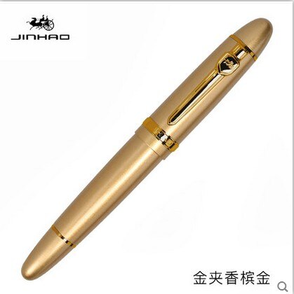 JINHAO 159 18KGP 0.7mm MEDIUM BROAD NIB FOUNTAIN PEN free with a black pen pouch 8 COLORS FOR CHOOSE metal ink pen: B