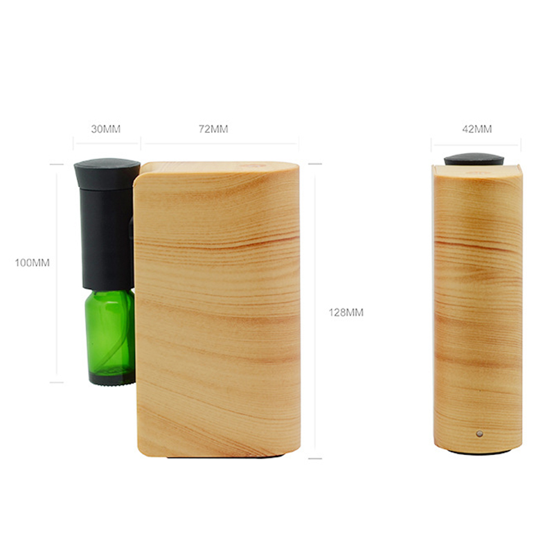Newly Portable Aromatherapy Diffuser Wood Grain USB Home Essential Oil Diffuser with LED Light