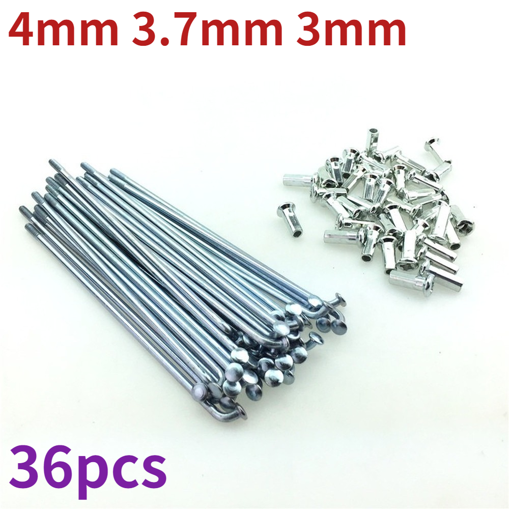 4mm 3.7mm 3mm Motorcycle Electric Bicycle Spoke Rod Mountain Bike Car Rod Steel Wire Rod Steel Wire Pull Line Cap 45# Non-304