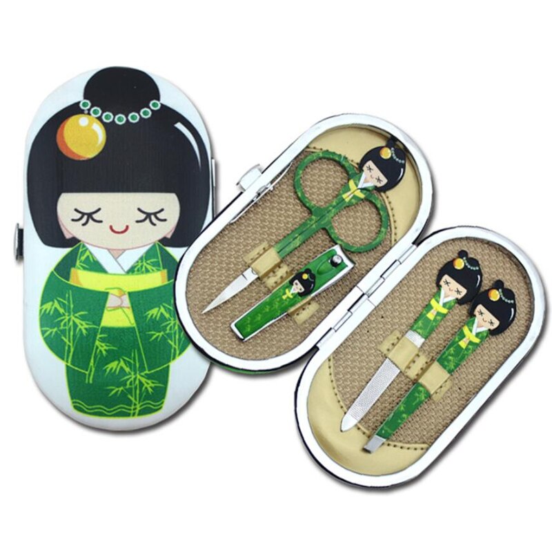 5- delige set nagels, kunst wenkbrauwen schaartje neustrimmer manicure make-up tools schaartje nagelknipper nagelriemknipper manicureset: Paars