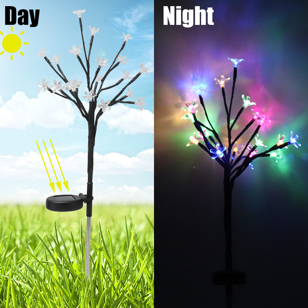 LED Solar Licht voor Tuin Decoratie Boom Bloem Solar Gazon Lamp Waterdicht Outdoor Landschap Verlichting Path Lights Home Decor