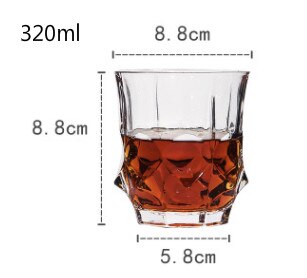 Vaso de Whisky clásico para Bar, vaso de Whisky, cerveza, vino, juego de vidrio de agua tallado de dos piezas: Whiskey style01