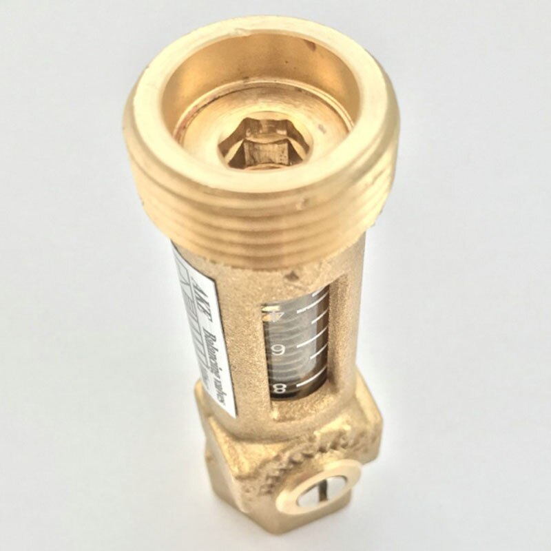 G3/4 Male x G1/2 Female Mechanical Flow Meter Reading 2-8L/Min USC-MS21TA Spring Flowmeter Brass Flow Reader Balancing Valve