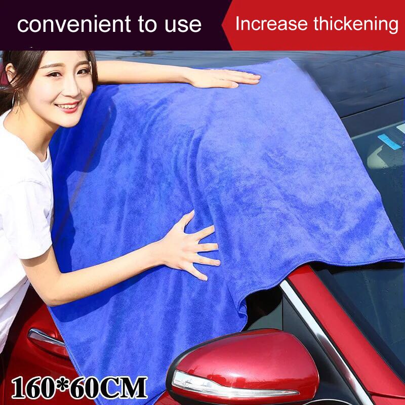 160*60cm 1 stücke Auto Waschen Handtuch Auto Mikrofaser Handtuch Säumen Auto Pflege Detaillierung Waschen Reinigung Trocknen Tuch