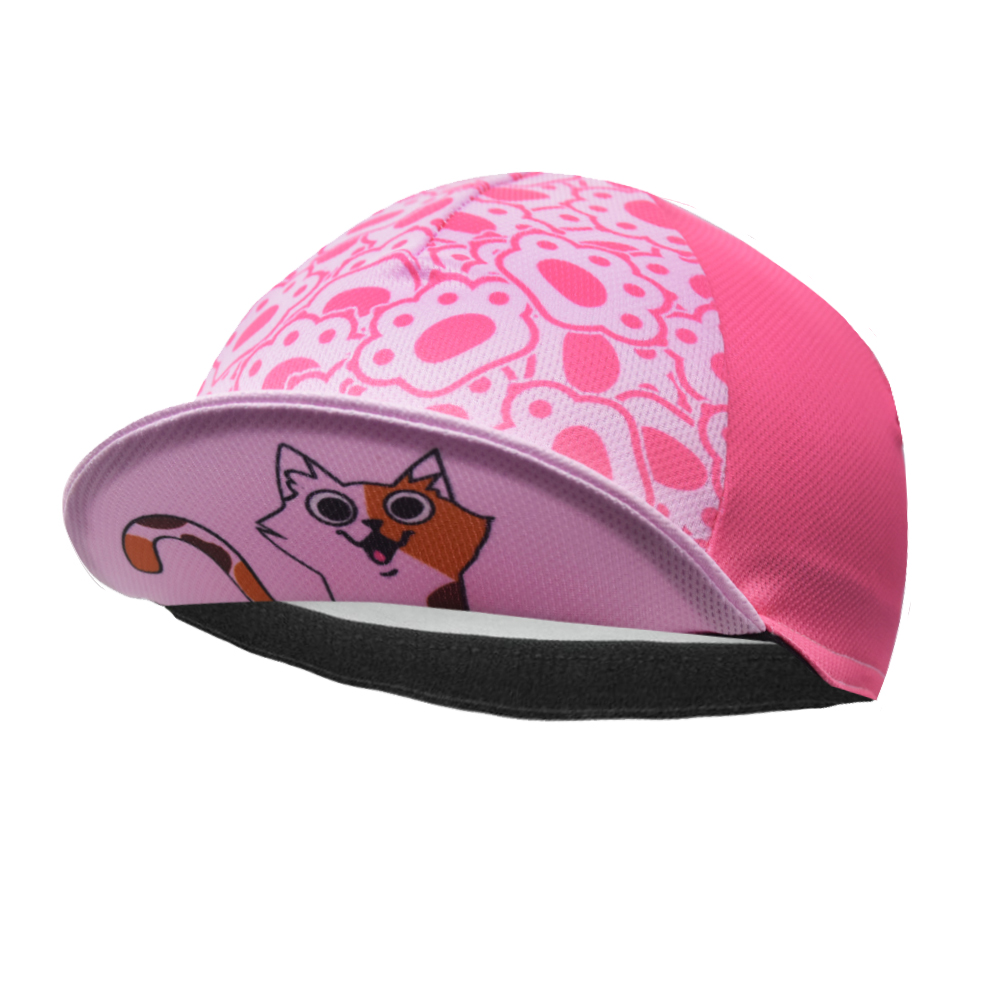 Cartoon Cat Cycling Cap Grappige Racefiets Muts Mooie Dieren Fiets Hoofddeksels Zonnescherm Ademend Mtb Mannen En Vrouwen Gorra Ciclismo: Rood