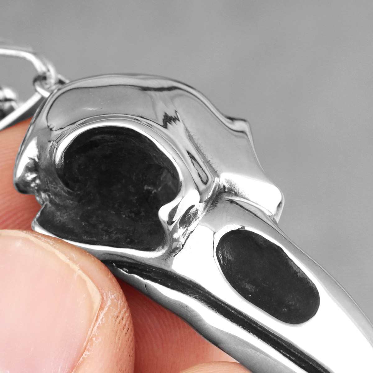 Edelstahl Männer Halsketten Kette Anhänger Krähe Vogel Adler Schädel Punk Felsen Hüfte hüpfen Kühle für Männlichen Jungen Schmuck