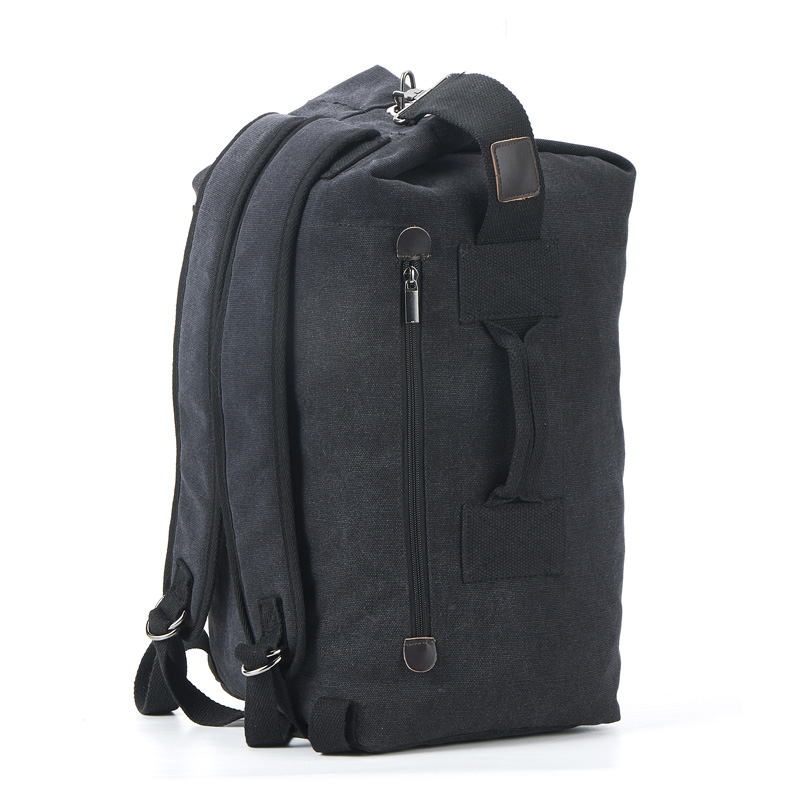 Rucksack mit großem fassungsvermögen, herren-reiserucksack, bergsteigerrucksack, gepäck für männer, canvas-beuteltasche, schultertasche für jungen, herrenrucksäcke: Schwarz klein