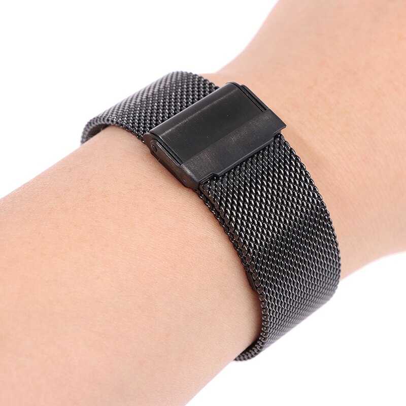 14mm 16mm 18mm 20mm milan net riemhorloge met roestvrijstalen band, webbing polsband voor mannen en vrouwen