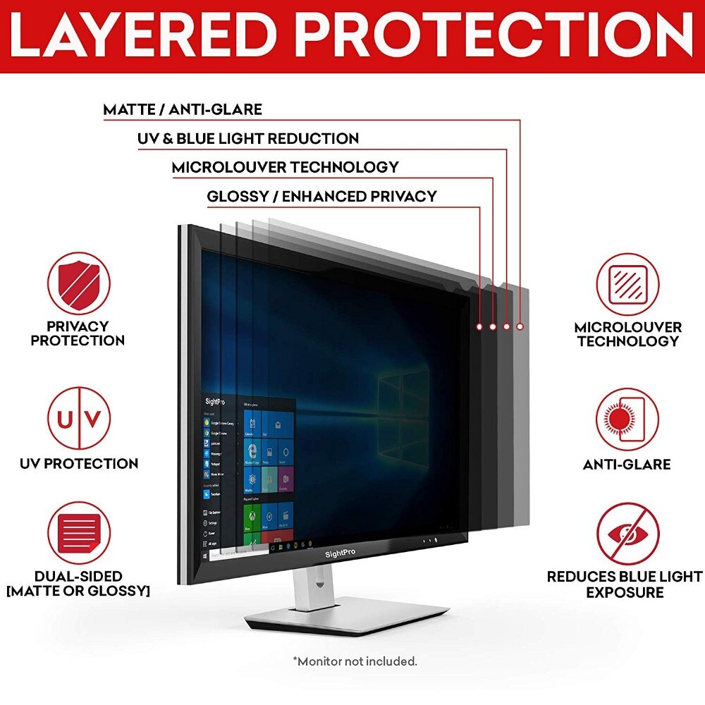 23 &quot;Inch (Diagonaal Gemeten) Anti-Glare Privacy Filter Voor Breedbeeld (16:10) Computer Lcd-monitoren