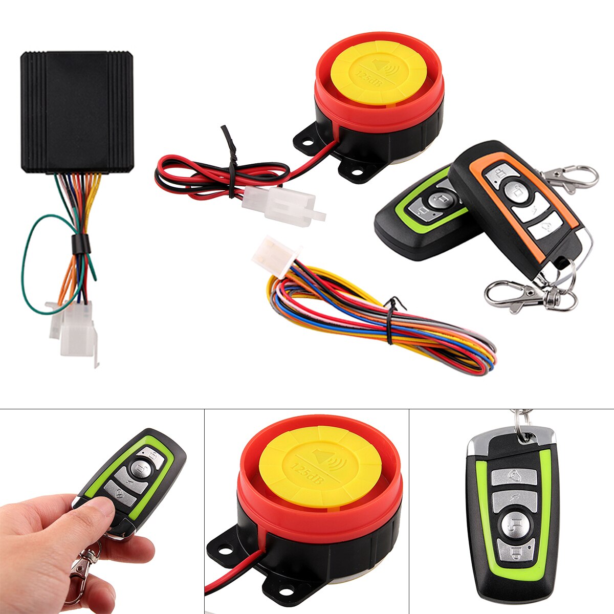 12V 125db motocykl dwukierunkowy alarm antywłamaniowy alarm skutera z rozruch silnika zdalnie sterowany klucz robić motocykla system antykradzieżowy