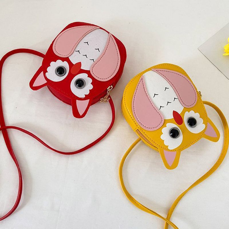 Kids Girl Cartoon Owl Shoulder Crossbody Bag PU Leather Satchel Small Tote Coin Purse