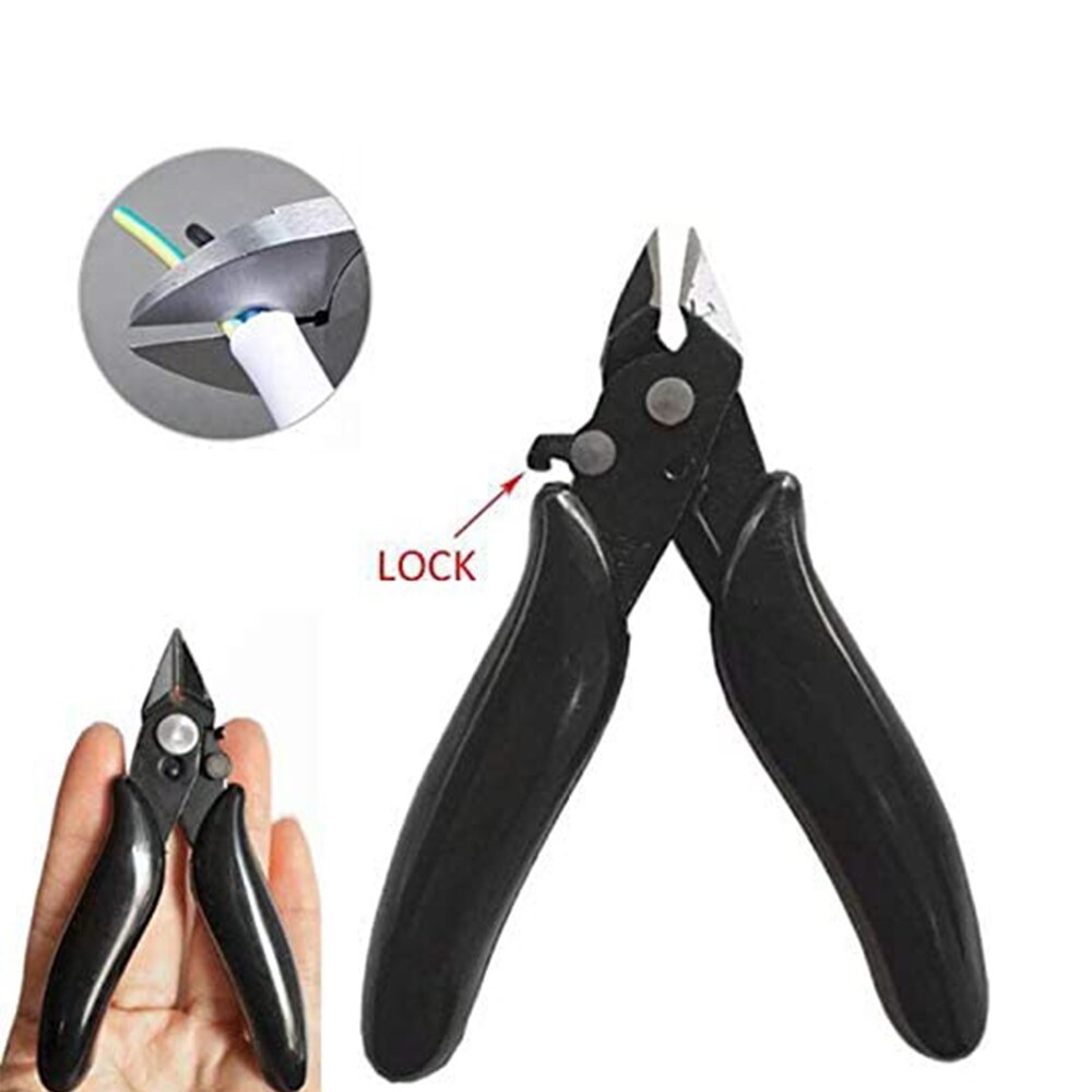 Mini 3.5" Electrical Wire Cable Cutters Cutting Pliers Side Small Soft Cutting Electronic Pliers Insulating Rubber Handle Pliers