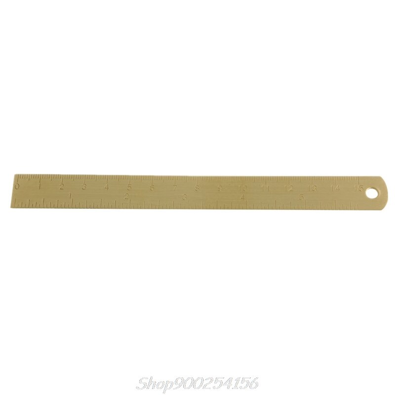 S maat 15cm buiten messing liniaal bladwijzer dubbele schaal cm&inch digitaal voor reisnotitieboek  jy17 20