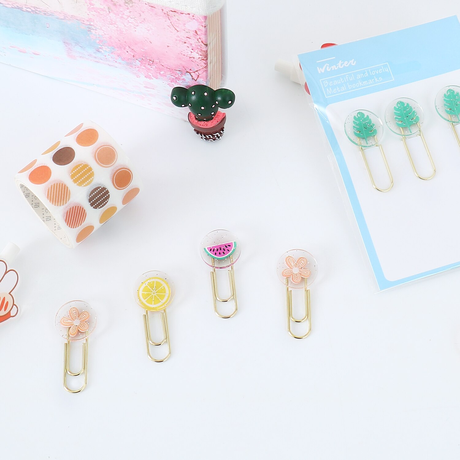 Trombone TUTU en verre, mignon, couleur bonbon, citron, papeterie de bureau et d'école pour Photo, fournitures décoratives H0535