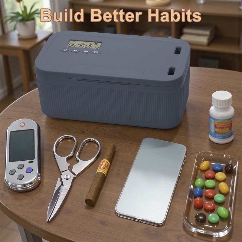Timer Lock Boxes Electronic Lockable Container Self-Discipline Phone Lock Boxes Medicine Box Personal Items Files Safe Storage