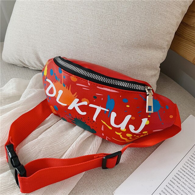 Toddler Boys Girls Fanny Pack Trendy Print Crossbody Bum Bag Waist Pack for Daily Trip Children: D