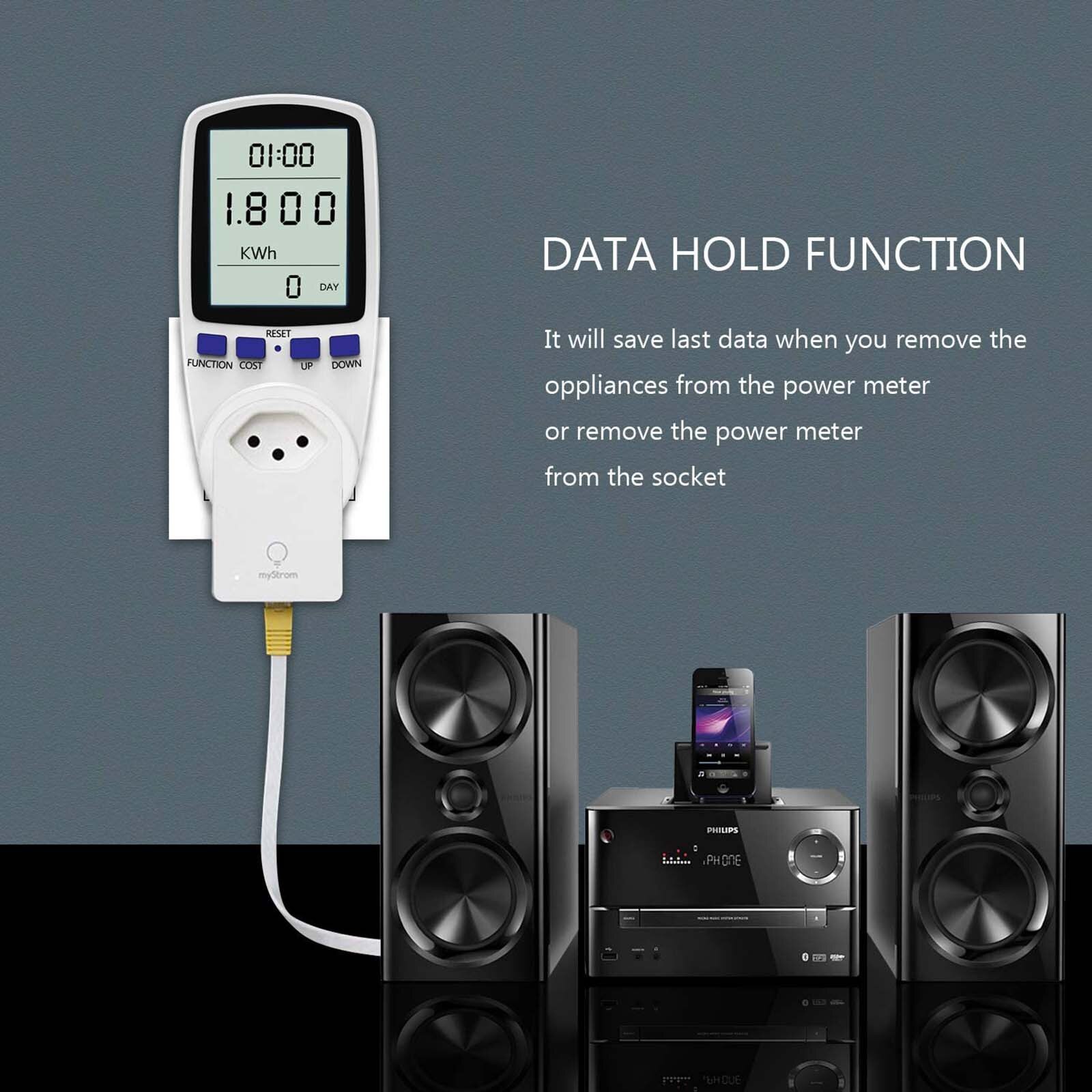 Watt Meter Power Energy Monitor Elektriciteit Gebruik Socket Apparatuur Plug Elektriciteit Analyzer Monitor Energie Meter Meten