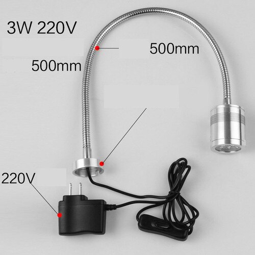 Led Machine Light Small Machine Working Lamps Metal Hose Freely Bend Lamps 12V/24V/220V High Brightness For Machining Center: D