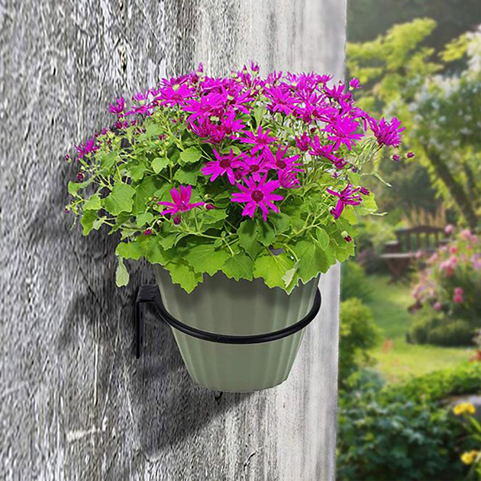 Pot Ring Garden Balcony Indoor Outdoor Decoration Trays Wall Mounted Flower Planter Tray Stand Pot Holder