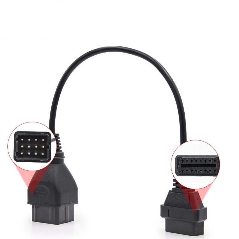 OBD2 Lkw diagnostizieren Kabel Arbeits Gaz 12pinfor 16 Stift Weiblichen zu Männlichen 12 Stift OBDII DLC 16 Stift Konverter kabel gaz 12Stift