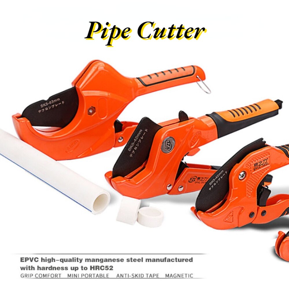 Manual Multifunctional PVC/PPR Pipe Cutter Portable Ratchet Scissors Opener SK5 Blade For Household Maintenance Plumbing Tool