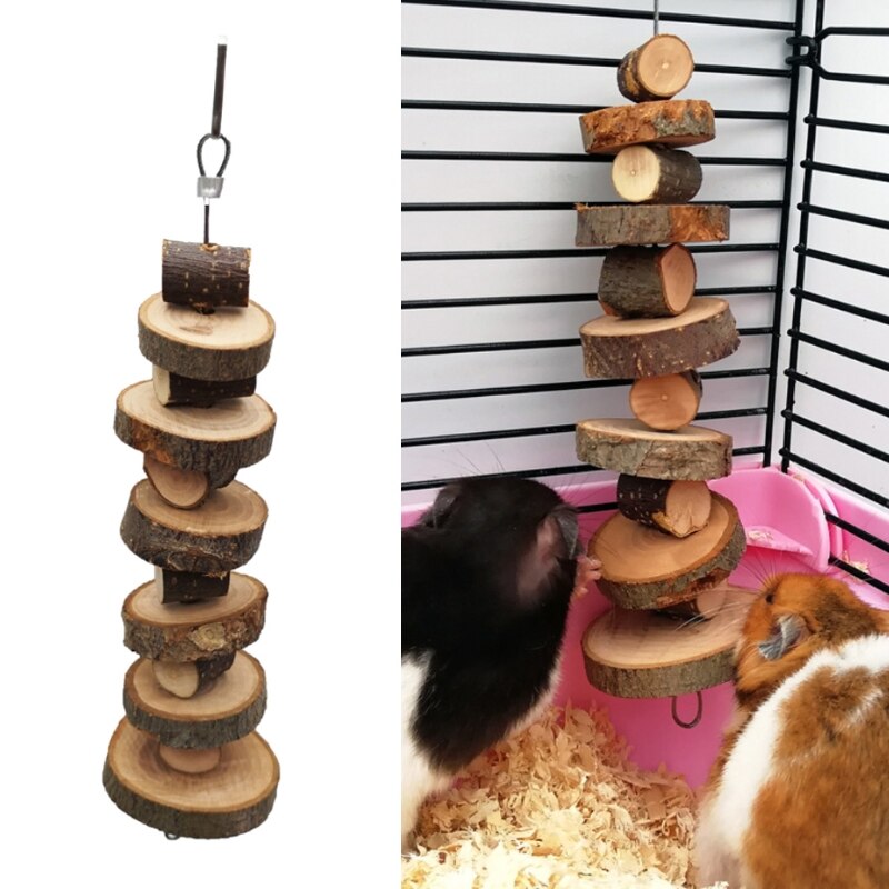 Hamster Chew Toy Houten Tand Slijpen Speelgoed Chinchilla Kleine Dieren Tanden Kauwen Speelgoed Voor Kleine Huisdier Kooi Accessoires