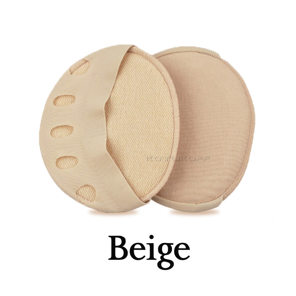 Vijf Tenen Voorvoet Pads Voor Vrouwen Hoge Hakken Half Inlegzolen Eelt Likdoorns Voet Pijn Zorg Absorbeert Schokken Sokken Teen Pad inserts: Beige