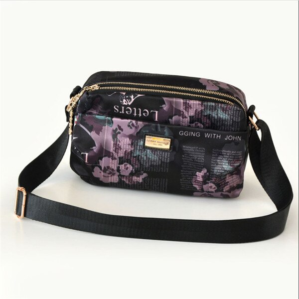 bolso de nylon para mujer, bolso Oxford impermeable, paquete con ranura para un hombro, bolso de ocio